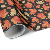 Fall Maple Blätter Erntedank Muster Geschenkpapier (Rolleneckpunkt)
