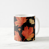 Fall Maple Blätter Erntedank Muster Kaffeetasse (VorderseiteRechts)