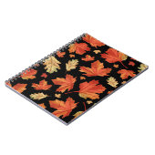 Fall Maple Blätter Erntedank Muster Notizblock (Linke Seite)