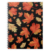 Fall Maple Blätter Erntedank Muster Notizblock (Vorderseite)
