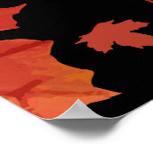 Fall Maple Blätter Erntedank Muster Poster (Ecke)