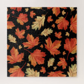 Fall Maple Blätter Erntedank Muster Puzzle (Horizontal)