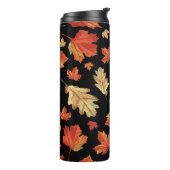 Fall Maple Blätter Erntedank Muster Thermosbecher (Nach links gedreht)