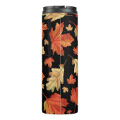 Fall Maple Blätter Erntedank Muster Thermosbecher (Rückseite)