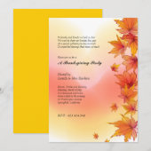 Fall Maple Blätter Erntedank Party Einladung (Vorne/Hinten)