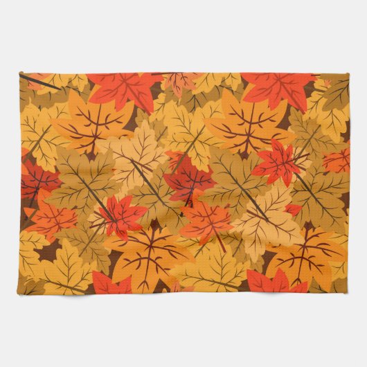 Fall Maple-Blätter Geschirrtuch (Horizontal)