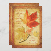 Fall Maple Blätter Hochzeit Einladung Ver Drei (Vorne/Hinten)