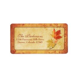 Fall Maple-Blätter Hochzeitadressen-Labels Adressaufkleber