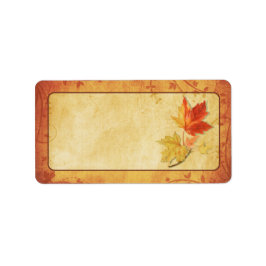 Fall Maple-Blätter Hochzeitskennzeichen Adressaufkleber
