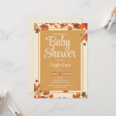 Fall Maple Blätter Kinderdusche Einladung (Vorderseite/Rückseite Beispiel)