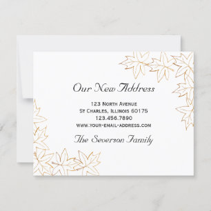 Fall Maple Blätter Neue Adressenankündigung Ankündigung