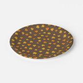 Fall Maple-Blätter Pappteller (Schrägansicht)