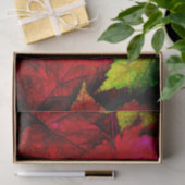 Fall Maple Blätter Rote Gelbe Schwarze Kunst Seidenpapier (Geschenk)