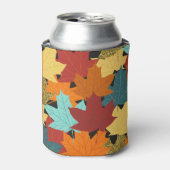 Fall Maple Blätter Vintag Illustration Dosenkühler (Kanne Vorderseite)