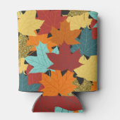 Fall Maple Blätter Vintag Illustration Dosenkühler (Rückseite)