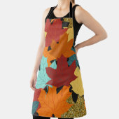 Fall Maple Blätter Vintag Illustration Schürze (InSitu)