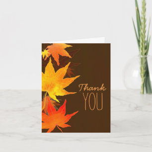 Fall Maple Hochzeit Feier Danke Karte