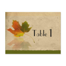 Fall Maple Leaf auf Imitat Papier Hochzeitsfeier T