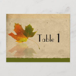 Fall Maple Leaf auf Imitat Papier Hochzeitsfeier T Postkarte