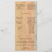 Fall Maple Leaf auf Papier Hochzeitsprogramm Programm (Rückseite)