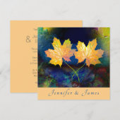 Fall Maple Leaf Custom Wedding Einladung (Vorne/Hinten)
