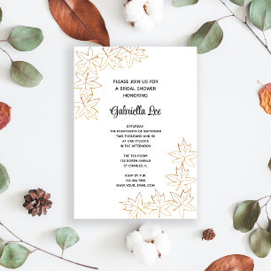 Fall Maple Leaf Edge Brautparty Einladung
