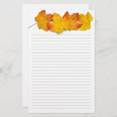 Fall Maple Leaf-Grenze, Schriftstück mit Linde Briefpapier (Vorne/Hinten)