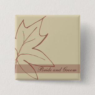 Fall Maple Leaf Hochzeit Button