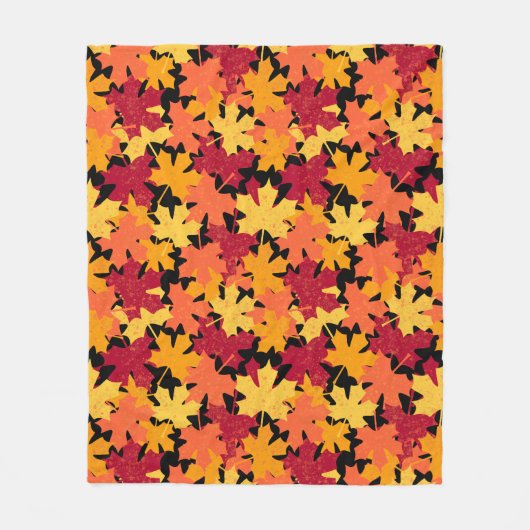 Fall Maple Leaf Muster Fleecedecke (Vorderseite)