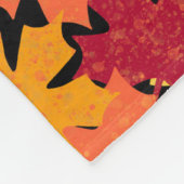 Fall Maple Leaf Muster Fleecedecke (Ecke)