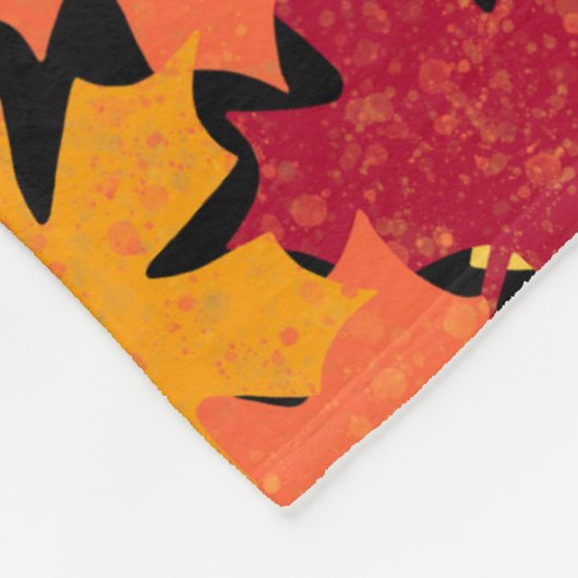 Fall Maple Leaf Muster Fleecedecke (Ecke)