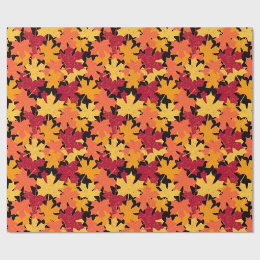 Fall Maple Leaf Muster Geschenkpapier (Flach)