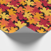 Fall Maple Leaf Muster Geschenkpapier (Ecke)