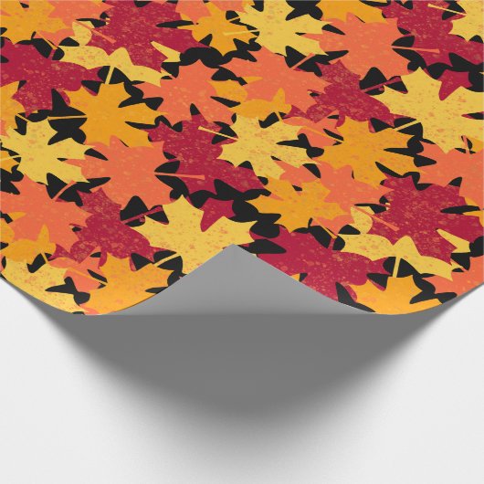 Fall Maple Leaf Muster Geschenkpapier (Ecke)