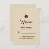 Fall Maple Leaf UAWG - Beige RSVP Karte (Vorne/Hinten)