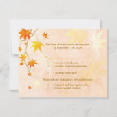 Fall Maple Leaf Wedding Menü UAWG RSVP Karte (Vorderseite)
