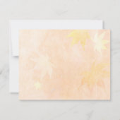 Fall Maple Leaf Wedding Menü UAWG RSVP Karte (Rückseite)