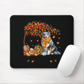 Fall Maple Tree Print Dog Lover Happy Thanksgiving Mousepad (Mit Mouse)