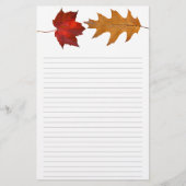 Fall Maple und Oak Leaf Schriftpapier Briefpapier (Vorderseite)