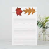 Fall Maple und Oak Leaf Schriftpapier Briefpapier (Stehend Vorderseite)