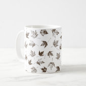 Fall Maple Verlasse transparent - nahtlos. Kaffeetasse (Vorderseite Links)
