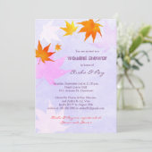 Fall Maple Wedding Couple Dusche Einladung (Stehend Vorderseite)