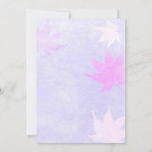 Fall Maple Wedding Couple Dusche Einladung (Rückseite)