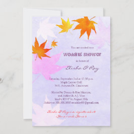 Fall Maple Wedding Couple Dusche Einladung