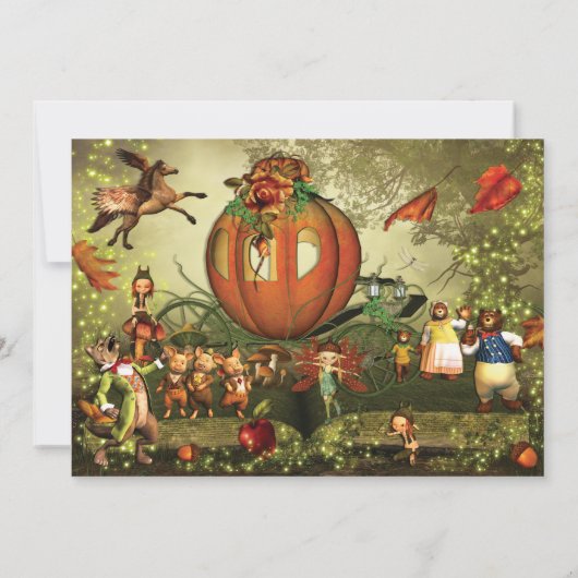 Fall-Märchen-Einladung Einladung (Rückseite)