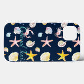 Fall Marine Life & Anchors (Dark) Case-Mate iPhone Hülle (Rückseite (Horizontal))