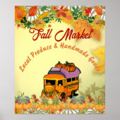 Fall Market Pumpkin Patch Bauernhof Ernte Truck Poster (Vorne)