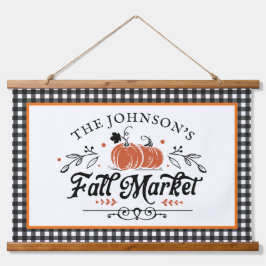 Fall Market Pumpkin Patch | Bauernhof Wandteppich Mit Holzrahmen