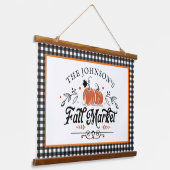Fall Market Pumpkin Patch | Bauernhof Wandteppich Mit Holzrahmen (Gewinkelt)