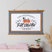 Fall Market Pumpkin Patch | Bauernhof Wandteppich Mit Holzrahmen (Schlafzimmer)